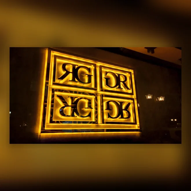 Cam Vitrin Işıklı Logo — Banko Arkası Tabela