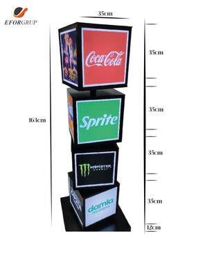 KÜP LED IŞIKLI DÖNER TABELA