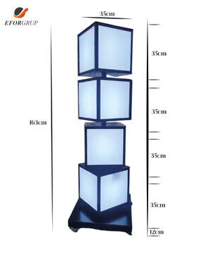 KÜP LED IŞIKLI DÖNER TABELA