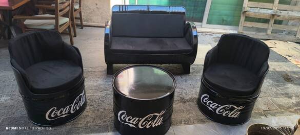 Varil Koltuk Ve Masa Seti