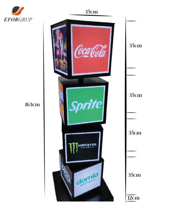 KÜP LED IŞIKLI DÖNER TABELA