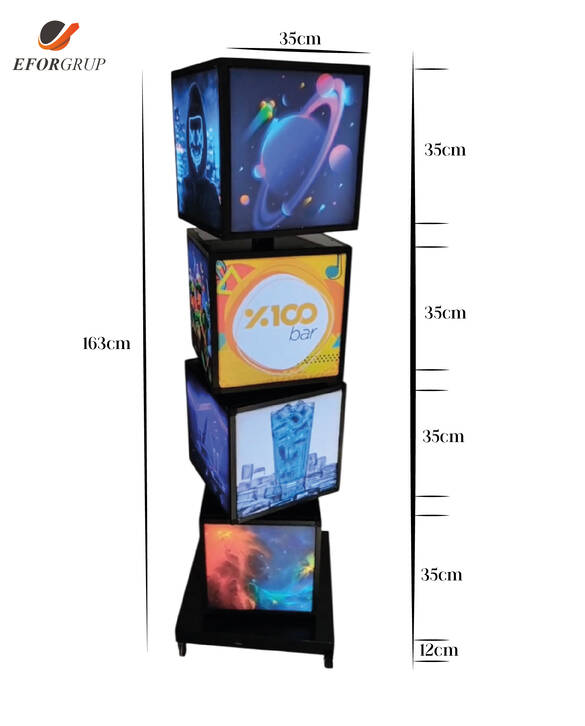 KÜP LED IŞIKLI LIGHTBOX DÖNER TABELA